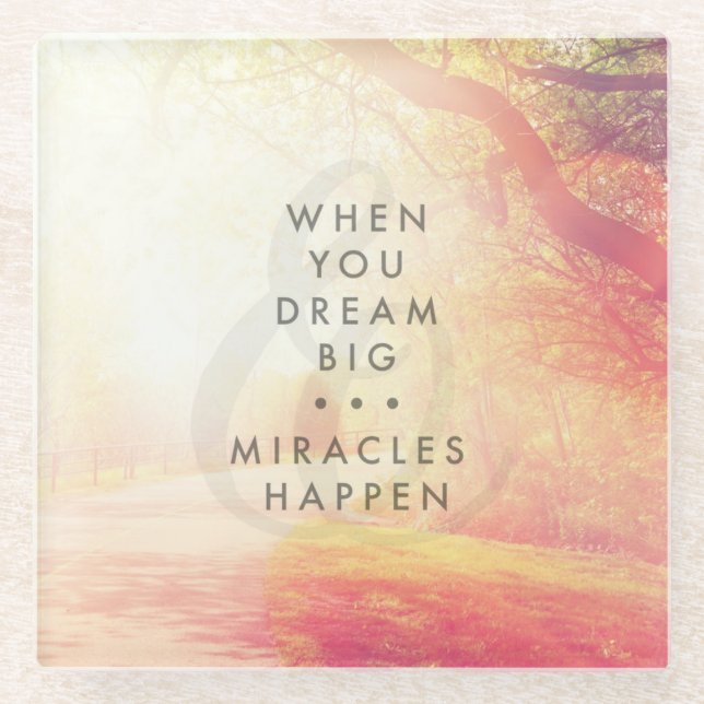 Wenn Sie träumen Glasuntersetzer (Vorderseite)