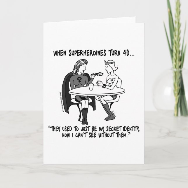 Wenn Superhelden 40 Grußkarten machen Karte (Vorderseite)