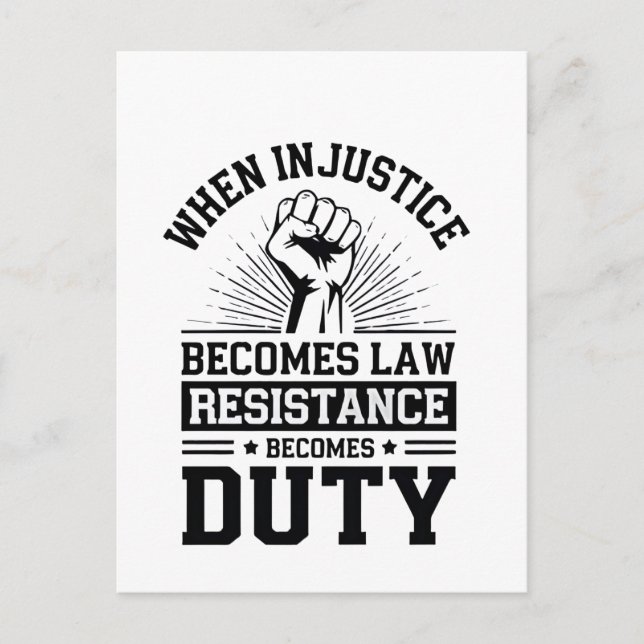 Wenn Ungerechtigkeit Rechtswiderstand wird zur Pfl Einladungspostkarte (Vorderseite)
