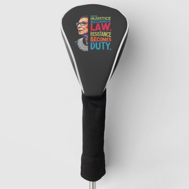 Wenn Ungerechtigkeit Rechtswiderstand wird zur Pfl Golf Headcover (Vorderseite)
