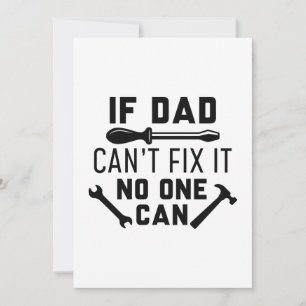 Wenn Vater nicht reparieren kann, kann es niemand  Dankeskarte