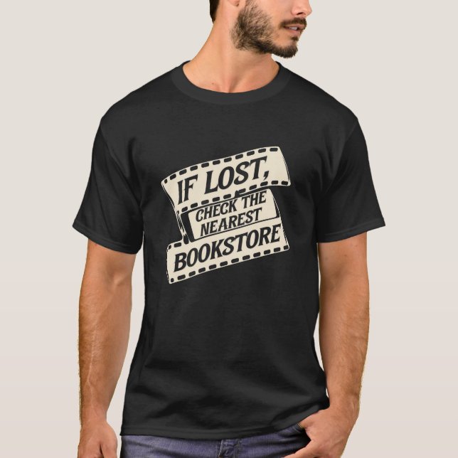 Wenn verloren, Karo den nächstgelegenen Buchladen T-Shirt (Vorderseite)