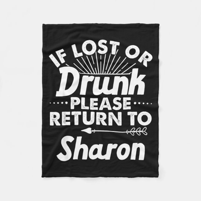 Wenn verloren oder bitte zurück an sharon Geschenk Fleecedecke (Vorderseite)
