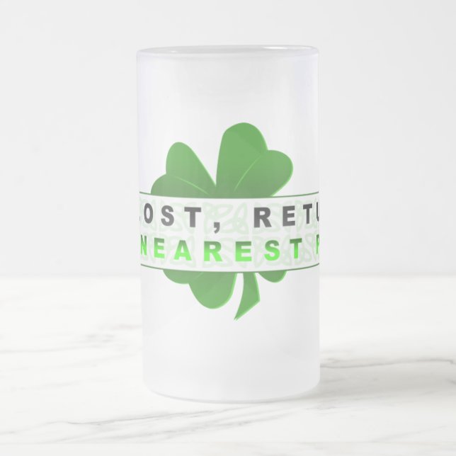 Wenn verlorene mattierte GlasTasse Mattglas Bierglas (Mittel)