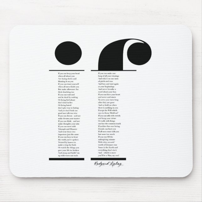 Wenn von Rudyard Kipling Mousepad (Vorne)