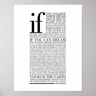 Wenn von Rudyard Kipling Poster