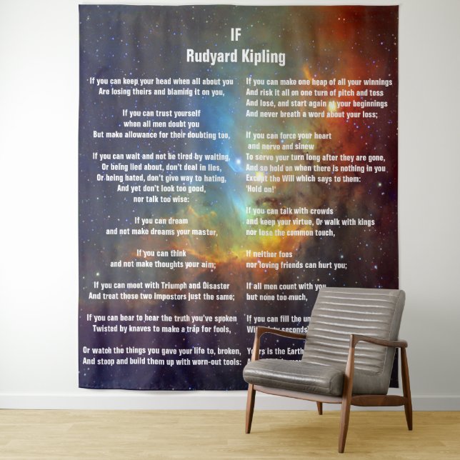Wenn von Rudyard Kipling Wandteppich (Beispiel)