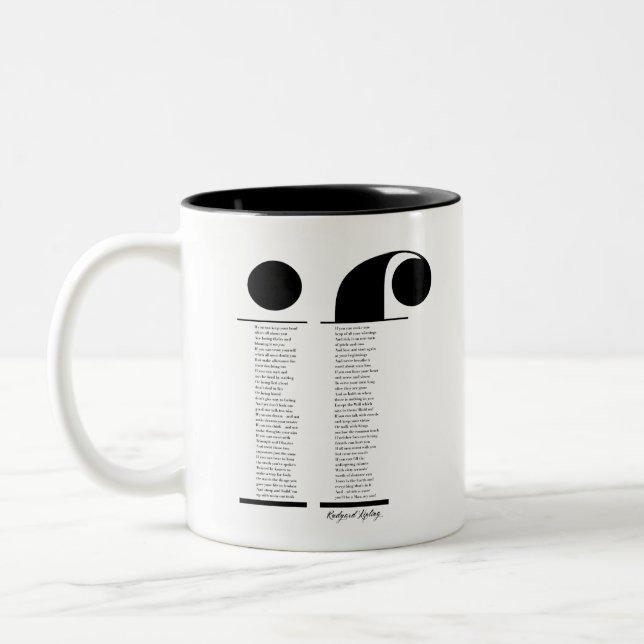 Wenn von Rudyard Kipling Zweifarbige Tasse (Links)