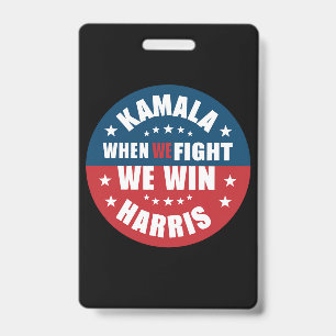 Wenn We Fight We Win 2024 Kamala Harris USA Ausweis