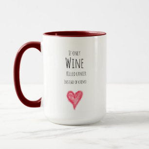 Wenn Wein doch Krebs töten würde, anstatt Chemo Tasse
