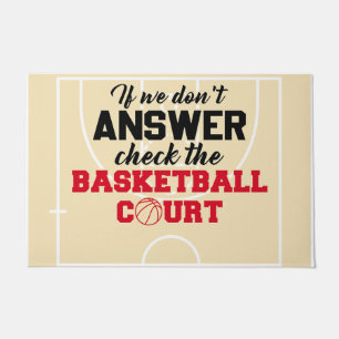 Wenn wir den Karo nicht beantworten, den Basketbal Fußmatte