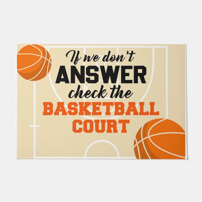 Wenn wir den Karo nicht beantworten, die Basketbal Fußmatte (Vorderseite)