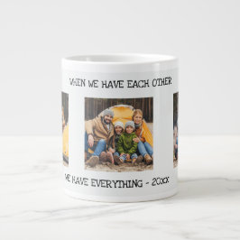 Wenn wir einander 3 FotoCollage haben Jumbo-Tasse