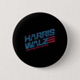 Wenn wir kämpfen, gewinnen wir Kamala Harris Cat L Button