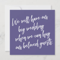 Wenn wir Lila verspätete Hochzeitskarte umarmen kö