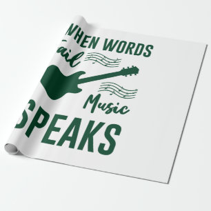 Wenn Wörter Musik Versagt haben Geschenkpapier