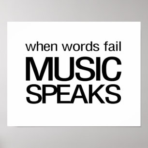 Wenn Wörter versagen, spricht Musik Poster