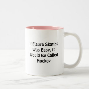 Wenn Zahl Skaten einfaches… angerufenes Hockey w Zweifarbige Tasse