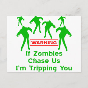 Wenn Zombies uns jagen, dann reise ich mit dir Postkarte
