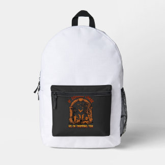 Wenn Zombies uns jagen, stolpere ich über Friedhof Bedruckter Rucksack