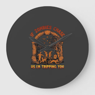 Wenn Zombies uns jagen, stolpere ich über Friedhof Große Wanduhr