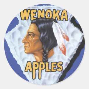 Wenoka Apples Runder Aufkleber
