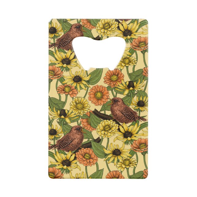 Wens et fleurs sur jaune pâle (Devant)