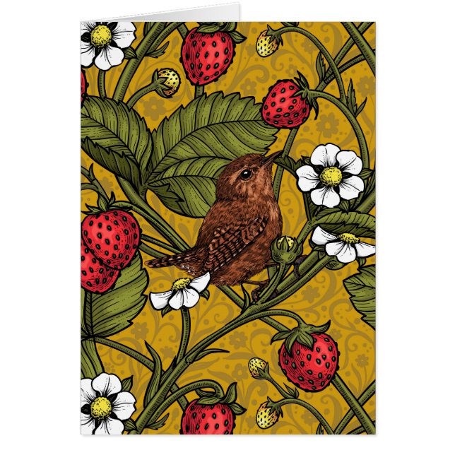 Wens et fraises sur mustrard (Devant)