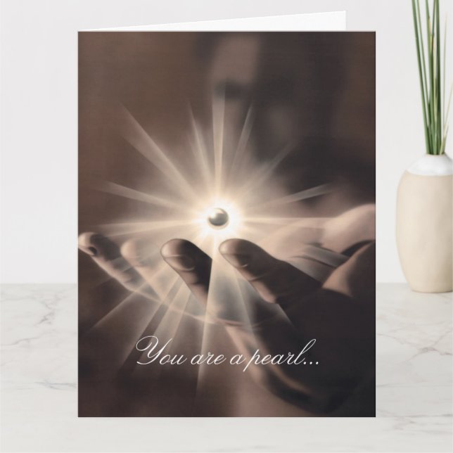 Wenskaart: Pearl in Gods hand Karte (Vorderseite)