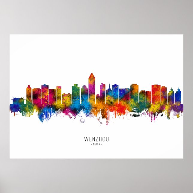 Wenzhou China Skyline Poster (Vorne)