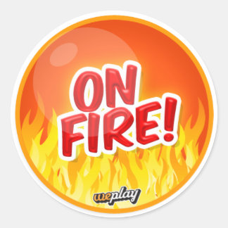 Weplay Props Serie 1 - On Fire! Runder Aufkleber