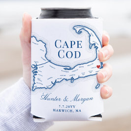 Wequassett Resort Cape Cod Map Gastgeschenk Hochze Dosenkühler