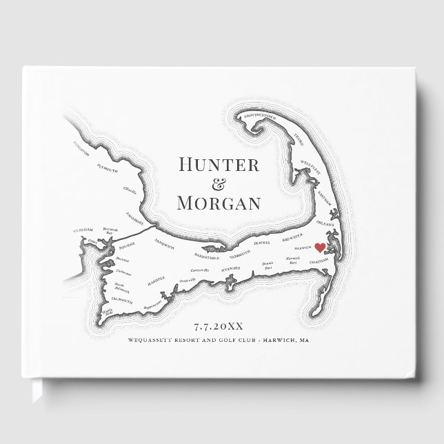 Wequassett Resort Cape Cod Wedding Gästebuch (Vorderseite)