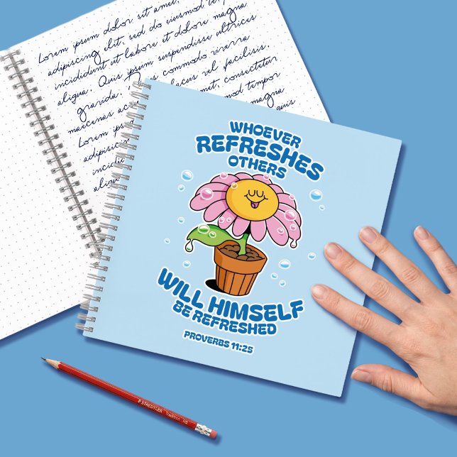 Wer andere erfrischt, wird selbst erfrischt notizbuch (Von Creator hochgeladen)