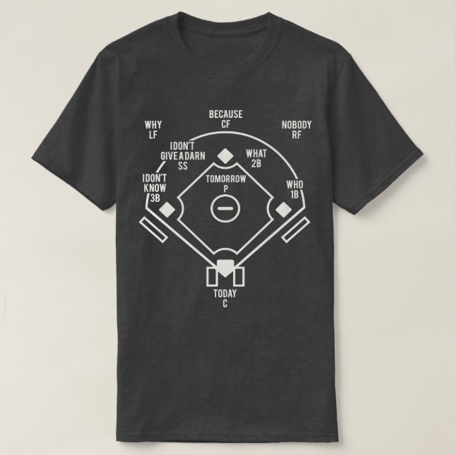 Wer auf der ersten klassischen Baseball Abbott und T-Shirt (Design vorne)