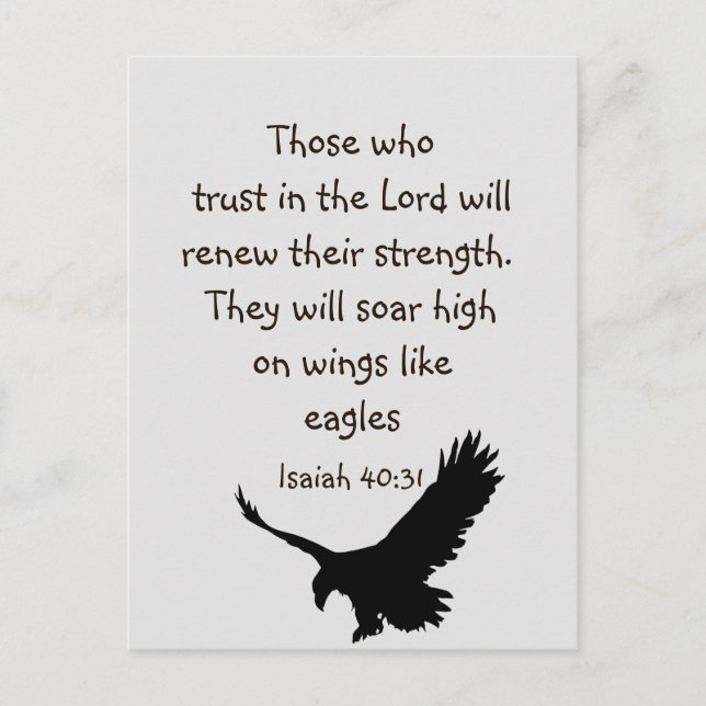 Wer auf die Lord Scripture Inspiration vertraut Postkarte (Vorderseite)