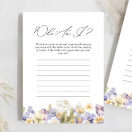 Wer bin ich Lila Brautparty-Spieler