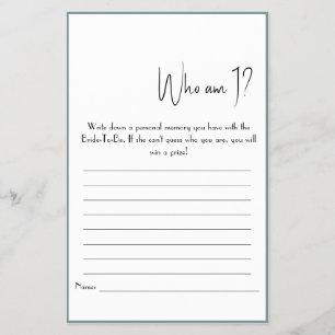 Wer bin ich? Showspiel-Flyer Flyer