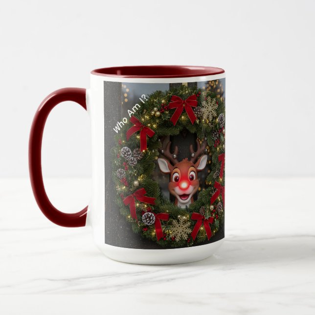 Wer bin ich? Weihnachtstasse Tasse (Links)