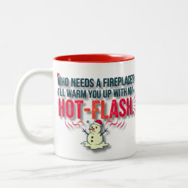 Wer braucht einen Kamin? Ich werde dich mit einer  Zweifarbige Tasse
