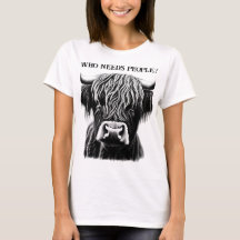"Wer braucht Menschen?" Highland Cow T - Shirt