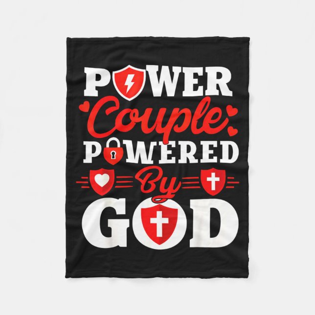 Wer Couple Wered By God Christian Couples Matching Fleecedecke (Vorderseite)