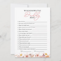 Wer das Daddy Best Fall Baby Shower Game kennt
