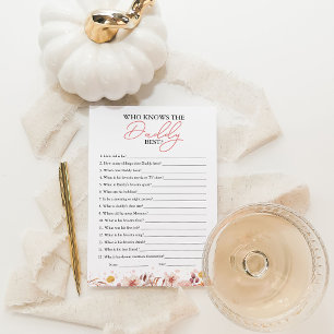 Wer das Daddy Best Fall Baby Shower Game kennt Einladung
