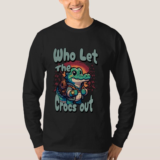 Wer den Crocs Out Wanderrucksack Gator Croc T Gela T-Shirt (Vorderseite)