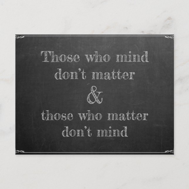 Wer denkt postkarte (Vorderseite)