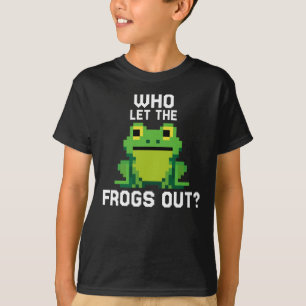 Wer die Frogs aus Niedlichem Frog Pixel Gamer Gela T-Shirt