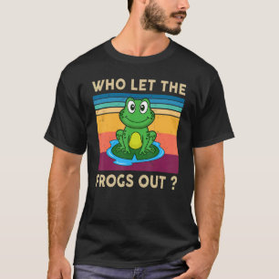Wer die Frösche draußen Jungen Kleinkind Niedlich T-Shirt