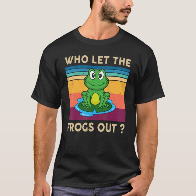 Wer die Frösche draußen Jungen Kleinkind Niedlich  T-Shirt (Vorderseite)