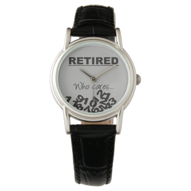 Wer die gefallenen Zahlen ermüdet hat Armbanduhr (Vorderseite)